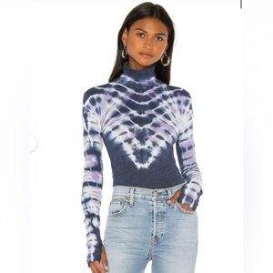 Free People Psychedelic Turtleneck in Navy Combo